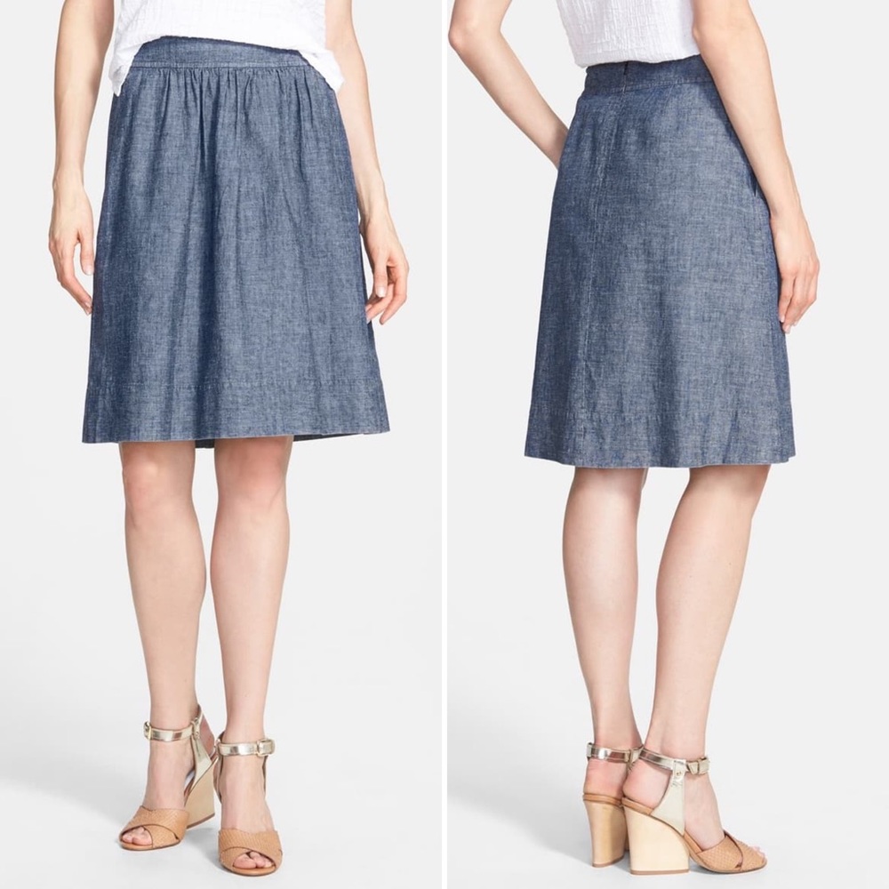 Eileen Fisher Organic Hemp & Cotton A-Line Skirt